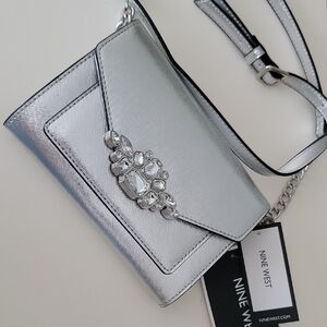 Nine West Silver Crossbody Bag